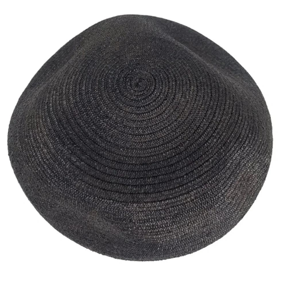 1940s BONWIT TELLER JEAN BARTHET STRAW HAT THE NEWS BOY WITH FLOWER FRENCH MADE